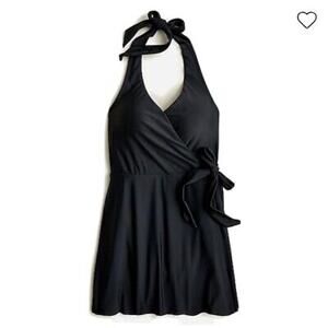 J.Crew Halter Wrap Swim Dress Black Size 24